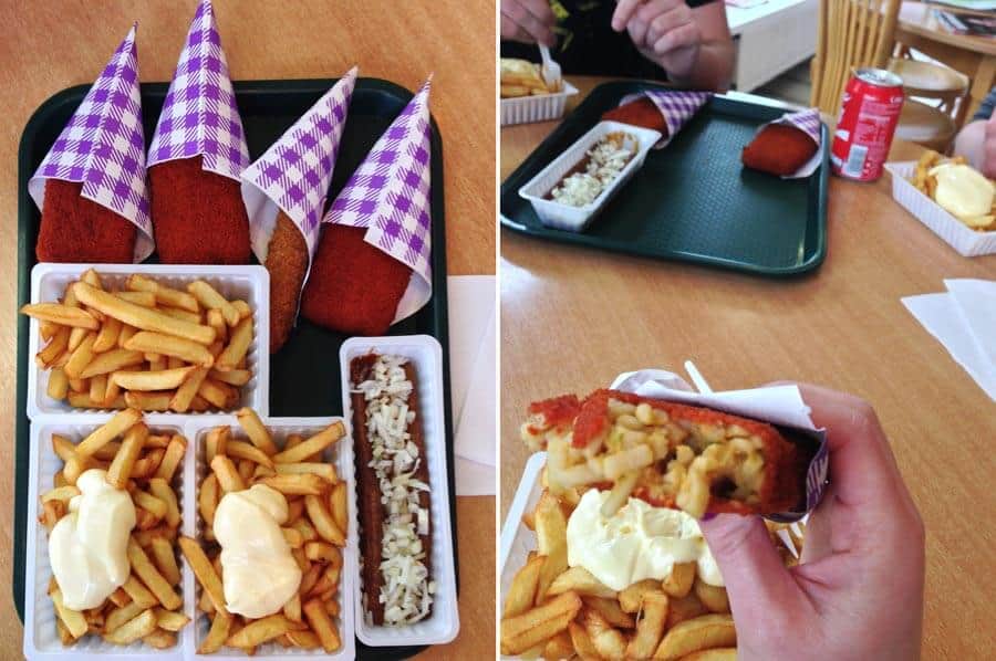 Frittiertes Mittagessen