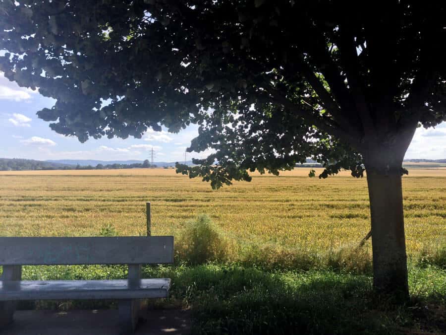 Schöne Aussicht auf dem Parkplatz