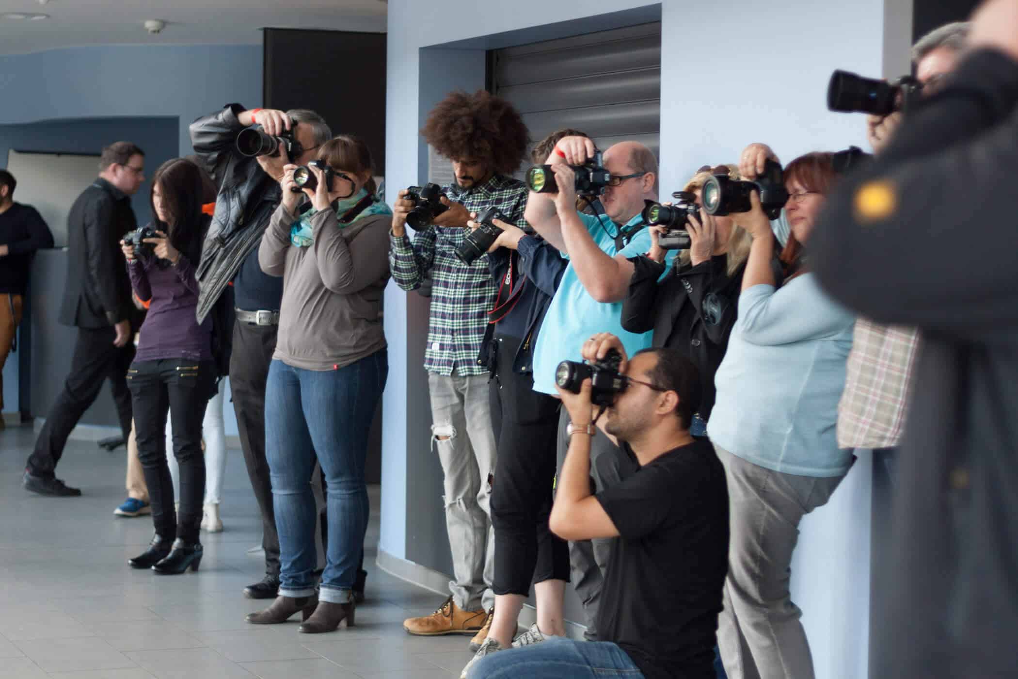 Die Fotografen bei der Foto uni
