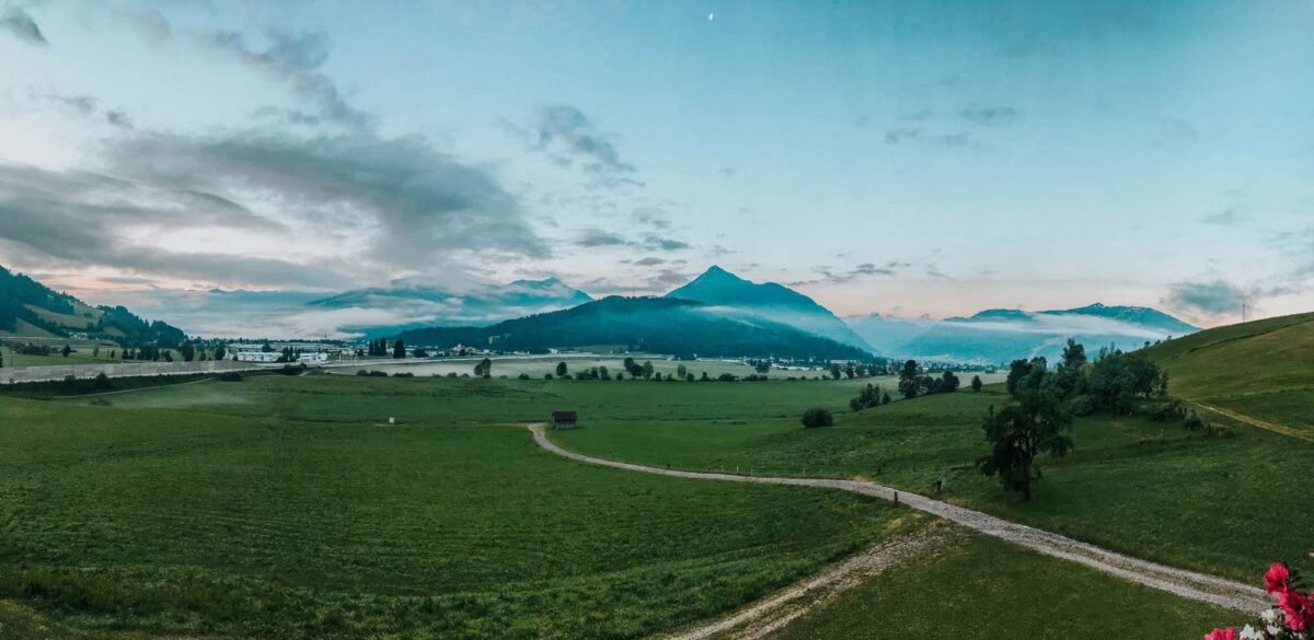 Österreich Panorama Berge und Wolken